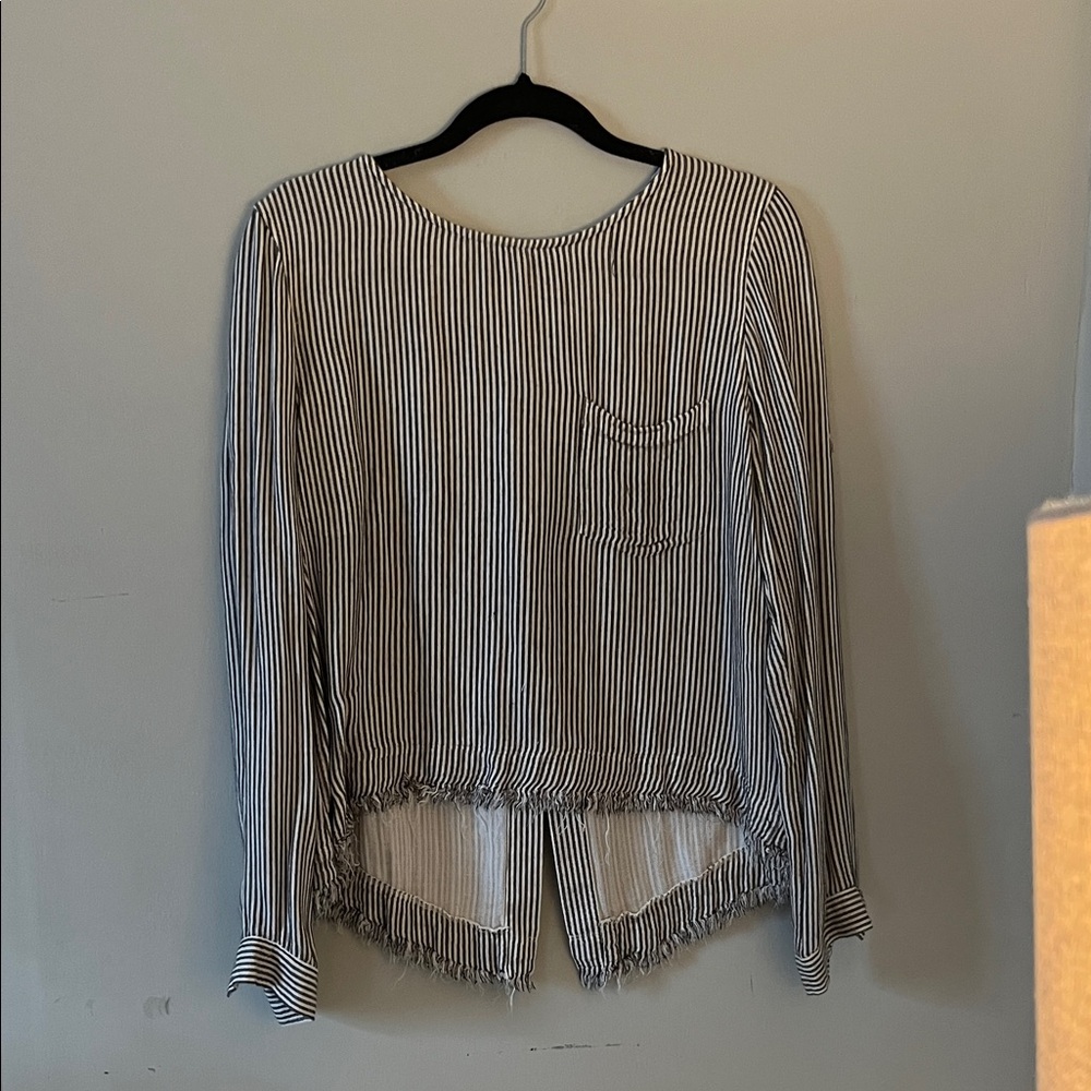 Cloth and Stone from Anthropologie black and white‎ striped top